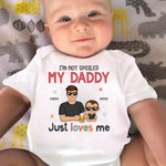 I'm As Lucky As Can Be - Family Personalized Custom Baby Onesie - Father's Day, Baby Shower Gift, Gift For Dad, New Dads