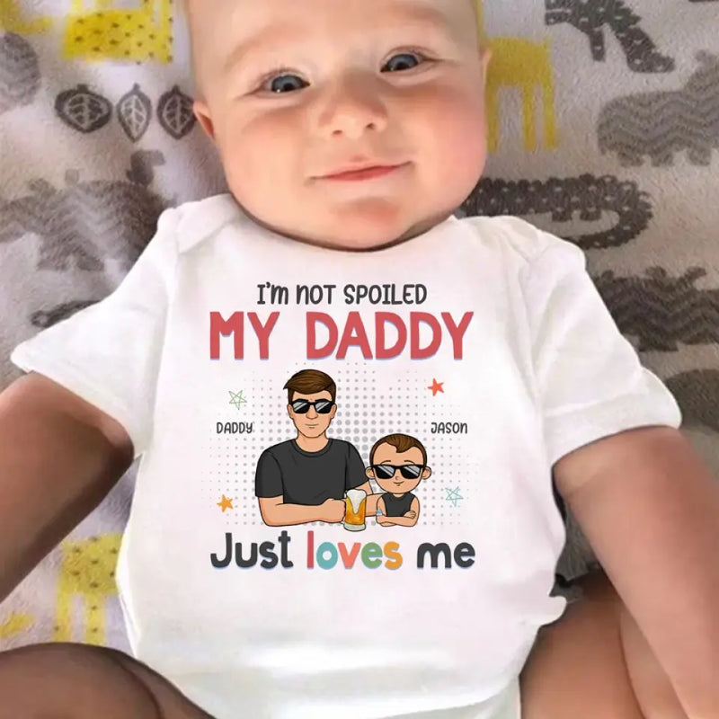 I'm As Lucky As Can Be - Family Personalized Custom Baby Onesie - Father's Day, Baby Shower Gift, Gift For Dad, New Dads