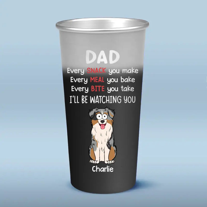 You Know That I Love Snacks - Dog Personalized Custom Aluminum Changing Color Cup - Gift For Dad, Dog Lovers