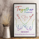 Proud To Love Who I Love, LGBTQ+ Couples - Gift For Couple, Personalized Vertical Poster
