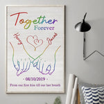 Proud To Love Who I Love, LGBTQ+ Couples - Gift For Couple, Personalized Vertical Poster