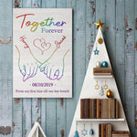 Proud To Love Who I Love, LGBTQ+ Couples - Gift For Couple, Personalized Vertical Poster
