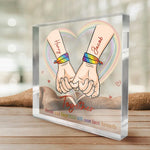 Together From Our First Kiss Till Our Last Breath - Couple Personalized Custom Square Shaped Acrylic Plaque - Gift For Husband, Wife, Couple