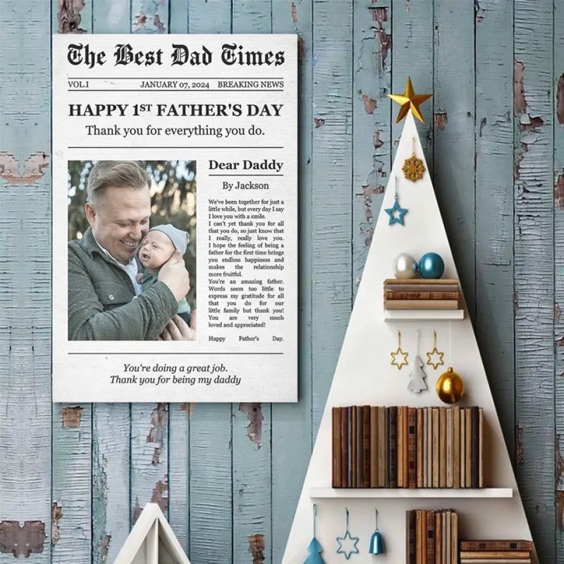 Custom Photo Thank You For Everything You Do - Family Personalized Custom Vertical Poster - Father's Day, Gift For New Dads, Dad, Husband
