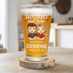 We Drink Together And Stay Forever - Couple Personalized Custom Beer Glass - Gift For Husband, Wife, Couple