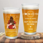 Lucky To Have You In My Life - Couple Personalized Custom Beer Glass - Gift For Husband, Wife, Couple