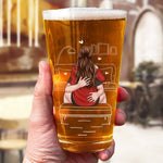 Lucky To Have You In My Life - Couple Personalized Custom Beer Glass - Gift For Husband, Wife, Couple