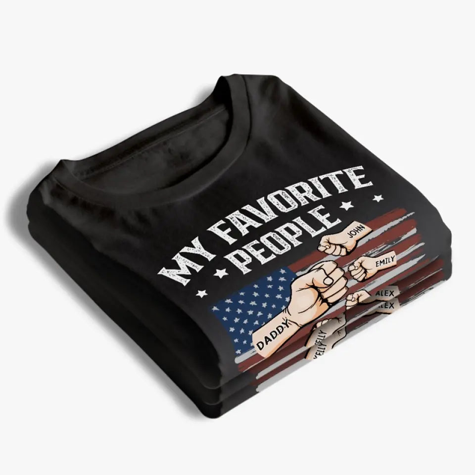 My Dad, My Hero - Family Personalized Custom Unisex T-shirt, Hoodie, Sweatshirt - 4th Of July, Gift For Dad, Grandpa