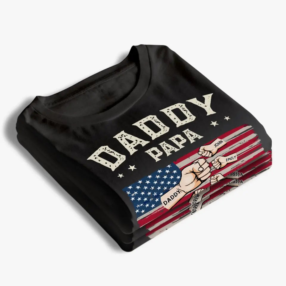 Dad, The Original Superhero - Family Personalized Custom Unisex T-shirt, Hoodie, Sweatshirt - 4th Of July, Gift For Dad, Grandpa