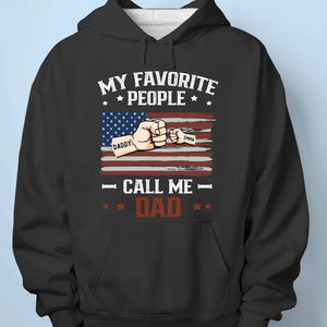 My Dad, My Hero - Family Personalized Custom Unisex T-shirt, Hoodie, Sweatshirt - 4th Of July, Gift For Dad, Grandpa