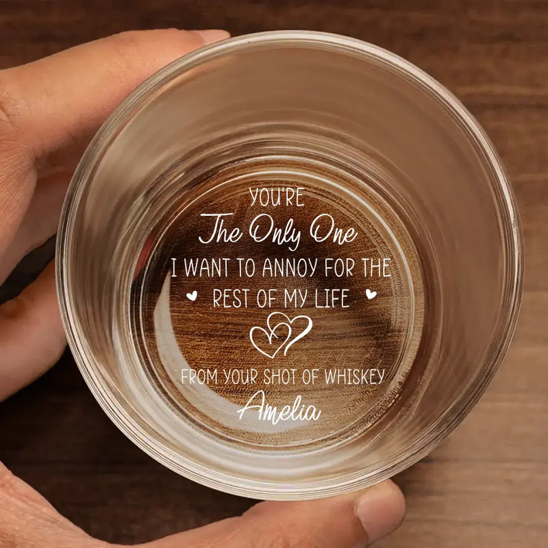I'm Yours No Returns Or Refunds - Couple Personalized Custom Whiskey Glass - Gift For Husband, Wife, Couple
