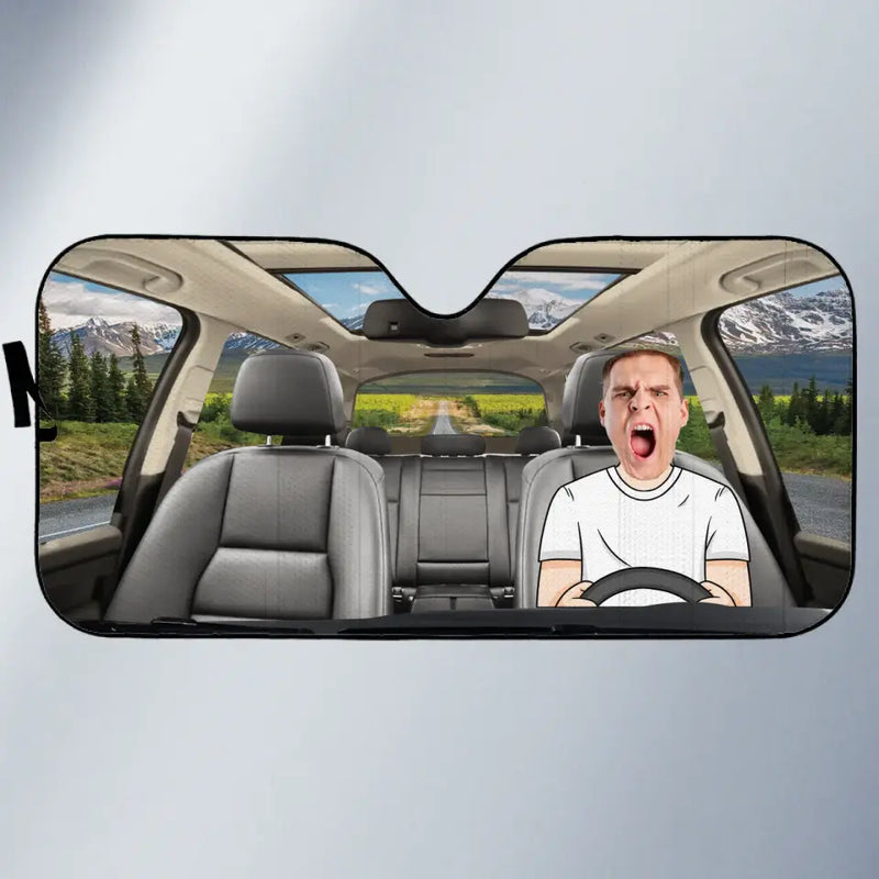 Custom Photo Driving Together, Bonding Forever - Family Personalized Custom Auto Windshield Sunshade, Car Window Protector - Gift For Family