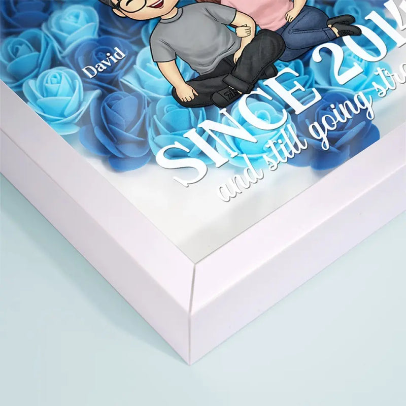 Annoying Each Other Since - Couple Personalized Custom Flower Shadow Box - Gift For Couple, Husband, Wife