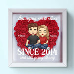 Annoying Each Other Since - Couple Personalized Custom Flower Shadow Box - Gift For Couple, Husband, Wife
