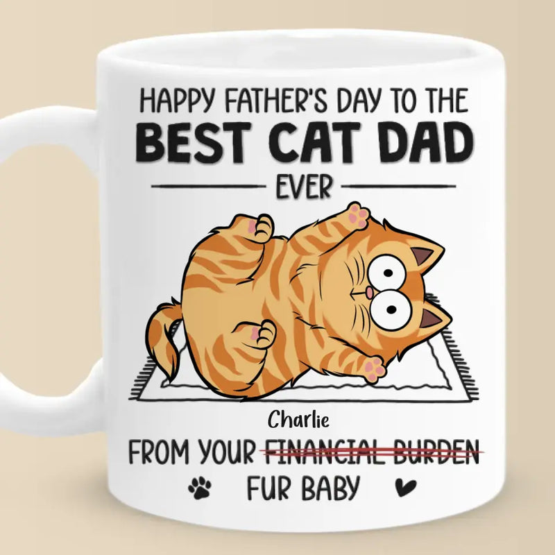 One Cat Just Leads To Another - Cat Personalized Custom Mug - Father's Day, Gift For Dad, Cat Lovers