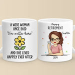 She Lived Happily Ever After - Personalized Custom Mug - Appreciation, Retirement Gift For Coworkers, Work Friends, Colleagues