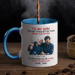 Custom Photo My Son Is My Pride And Joy - Family Personalized Custom Accent Mug - Father's Day, Gift For Son, New Dads
