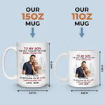 Custom Photo A Son Is A Love Letter - Family Personalized Custom Mug - Father's Day, Gift For Son, New Dads, Dad