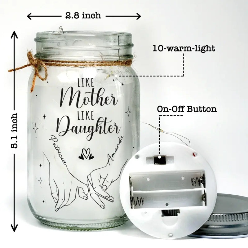 A Mother's Love Is The Greatest Teacher - Family Personalized Custom Mason Jar Light - Gift For Mom, Daughter