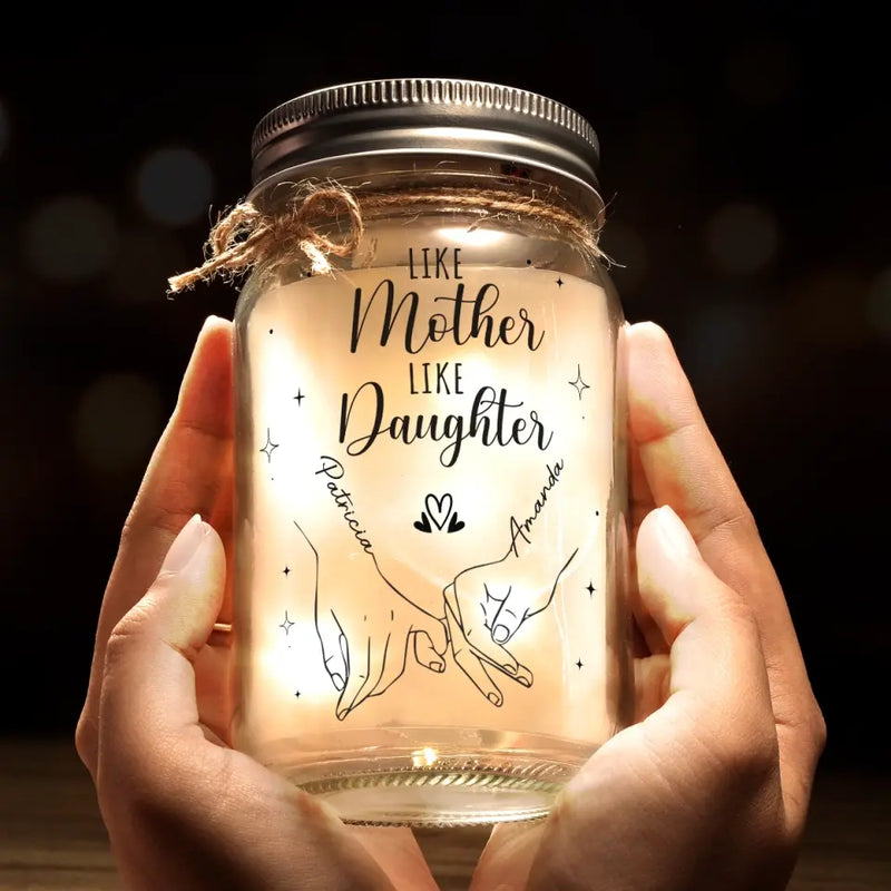 A Mother's Love Is The Greatest Teacher - Family Personalized Custom Mason Jar Light - Gift For Mom, Daughter