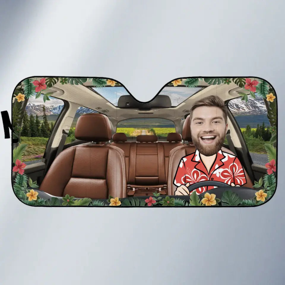 Custom Photo Memories Are Made Mile By Mile - Family Personalized Custom Auto Windshield Sunshade, Car Window Protector - Gift For Family Members