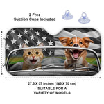 Custom Photo Let's Go On An Adventure - Dog & Cat Personalized Custom Auto Windshield Sunshade, Car Window Protector - Gift For Dog Lovers, Cat Lovers