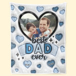 Custom Photo Making Memories With Best Dad Ever - Family Personalized Custom 3D Inflated Effect Printed Blanket - Father's Day, Gift For Dad, Grandpa