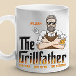 The Grillfather - Family Personalized Custom Mug - Father's Day, Gift For Dad, Grandpa, Grill Masters