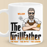 The Grillfather - Family Personalized Custom Mug - Father's Day, Gift For Dad, Grandpa, Grill Masters