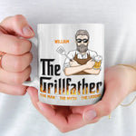 The Grillfather - Family Personalized Custom Mug - Father's Day, Gift For Dad, Grandpa, Grill Masters