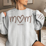 Mom Means Everything - Family Personalized Custom Embroidered Sweatshirt - Mother's Day, Gift For Grandma, Mom