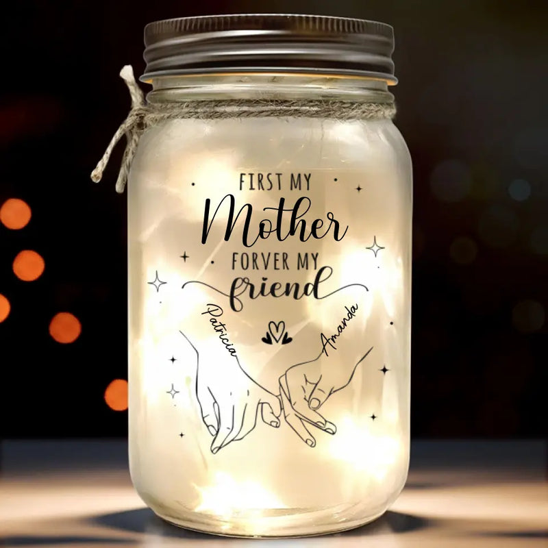A Mother's Love Is The Greatest Teacher - Family Personalized Custom Mason Jar Light - Gift For Mom, Daughter