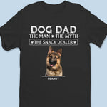 The Man The Myth The Snack Dealer - Dog & Cat Personalized Custom Unisex Back Printed T-shirt, Hoodie, Sweatshirt - New Arrival, Gift For Dad, Dog Lovers AMZ