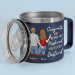 I Love You Day By Day - Couple Personalized Custom 14oz Stainless Steel Tumbler With Handle - Gift For Husband, Wife, Couple