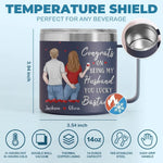 I Love You Day By Day - Couple Personalized Custom 14oz Stainless Steel Tumbler With Handle - Gift For Husband, Wife, Couple