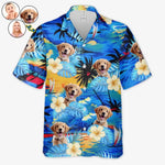 Custom Photo Forget The City, We Enjoy Our Summertime - Dog & Cat Personalized Custom Unisex Tropical Hawaiian Aloha Shirt - Summer Vacation Gift, Gift For Dog Lovers, Cat Lovers
