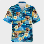 Custom Photo Summertime Is Calling Me - Dog & Cat Personalized Custom Unisex Tropical Hawaiian Aloha Shirt - Summer Vacation Gift, Gift For Dog Lovers