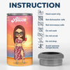 In A Summer State Of Mind - Bestie Personalized Custom 4 In 1 Can Cooler Tumbler - Summer Vacation Gift For Best Friends, BFF, Sisters