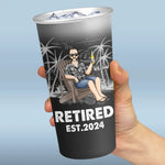 Good Mood With Beer And Retirement - Personalized Custom Aluminum Changing Color Cup - Appreciation, Retirement Gift For Coworkers, Husband, Dad