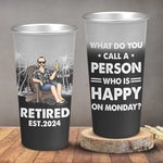 Good Mood With Beer And Retirement - Personalized Custom Aluminum Changing Color Cup - Appreciation, Retirement Gift For Coworkers, Husband, Dad