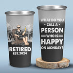 Good Mood With Beer And Retirement - Personalized Custom Aluminum Changing Color Cup - Appreciation, Retirement Gift For Coworkers, Husband, Dad