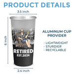 Good Mood With Beer And Retirement - Personalized Custom Aluminum Changing Color Cup - Appreciation, Retirement Gift For Coworkers, Husband, Dad