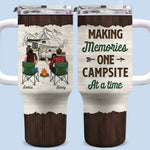 Find Joy In The Journey - Camping Personalized Custom 40 Oz Stainless Steel Tumbler With Handle - Gift For Couple, Campers