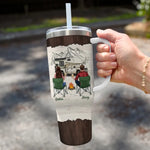 Find Joy In The Journey - Camping Personalized Custom 40 Oz Stainless Steel Tumbler With Handle - Gift For Couple, Campers
