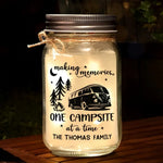 Home Is Where You Park It - Camping Personalized Custom Mason Jar Light - Gift For Family, Couple, Campers