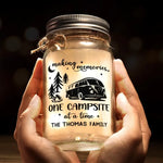 Home Is Where You Park It - Camping Personalized Custom Mason Jar Light - Gift For Family, Couple, Campers