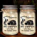 Home Is Where You Park It - Camping Personalized Custom Mason Jar Light - Gift For Family, Couple, Campers