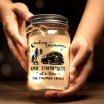 Home Is Where You Park It - Camping Personalized Custom Mason Jar Light - Gift For Family, Couple, Campers
