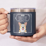 Furry Friends Make The Best Friends - Dog & Cat Personalized Custom 14oz Stainless Steel Tumbler With Handle - Gift For Dad, Dog Lovers