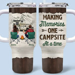 Find Joy In The Journey - Camping Personalized Custom 40 Oz Stainless Steel Tumbler With Handle - Gift For Couple, Campers
